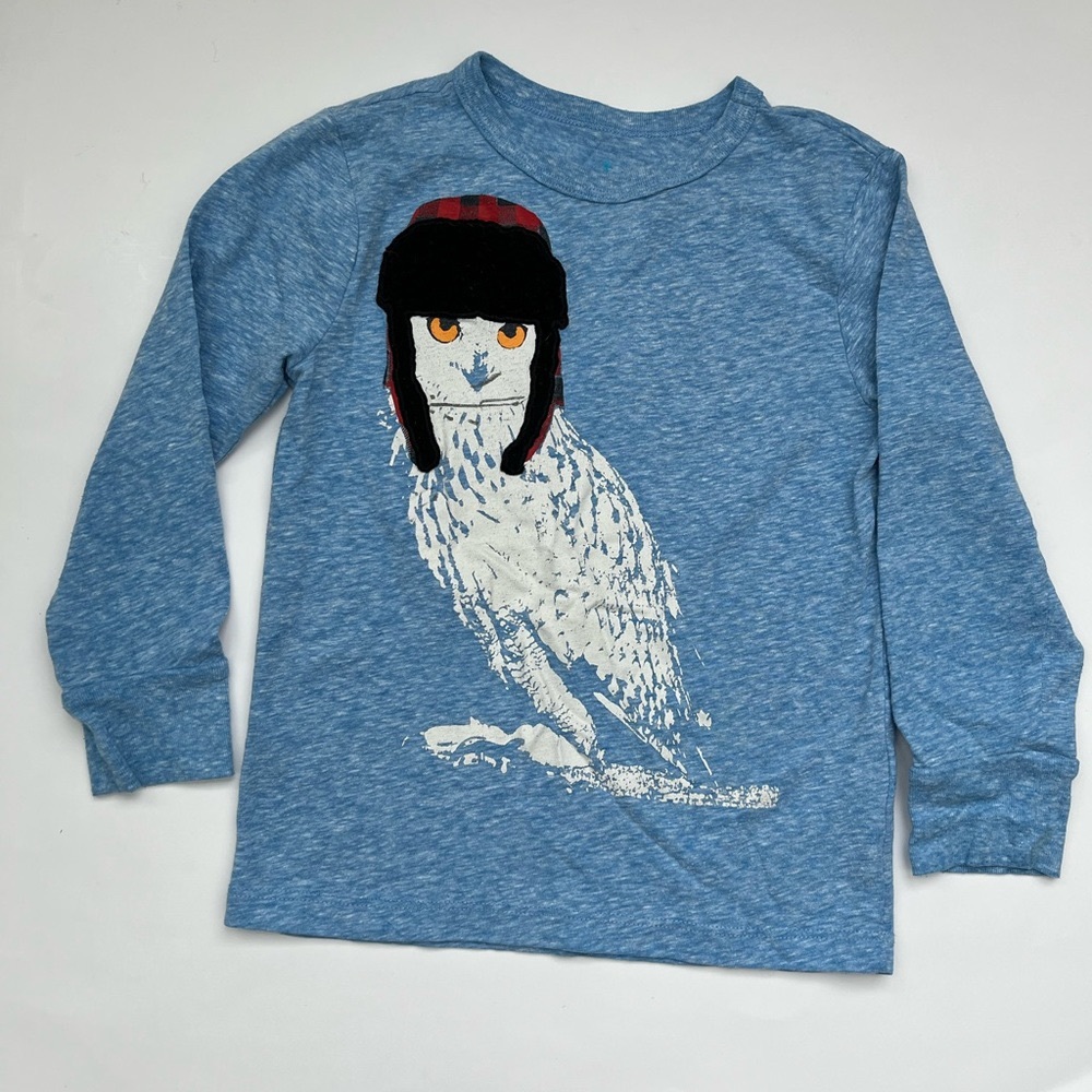 Crewcuts shirt fuzzy plaid hat on owl